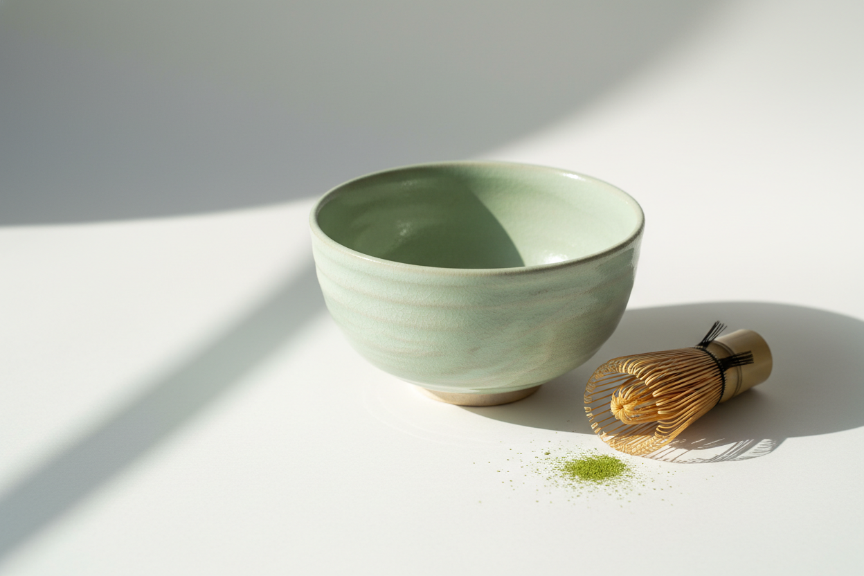 generame otra imagen bonita para poder vender el bowl de Matcha en la web en verde clarito
